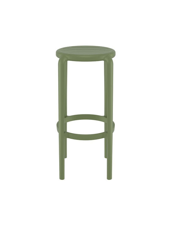 Stool for Bar Outdoor Tom Olive Green 36x36x75cm
