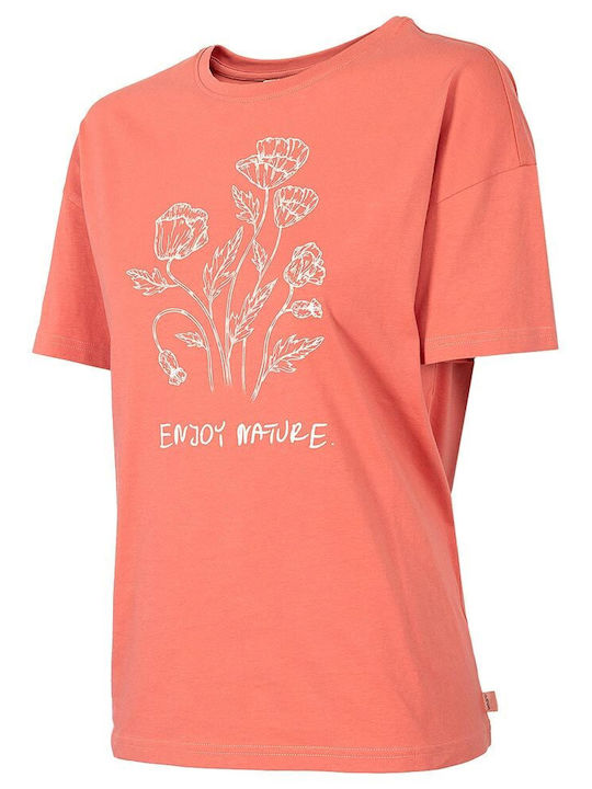 Outhorn Γυναικείο T-shirt Πορτοκαλί με Στάμπα