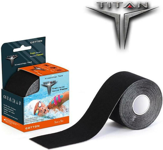 OrthoDynamic Titan Cotton Kinesiology Tape 5cm x 5m Black