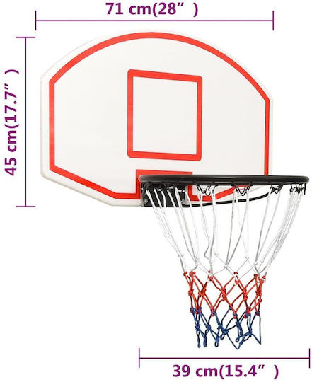 vidaXL Baschet Hoop cu Backboard 71x45buc