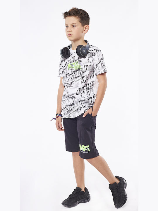 Hashtag Kids Set with Shorts Summer 2pcs White