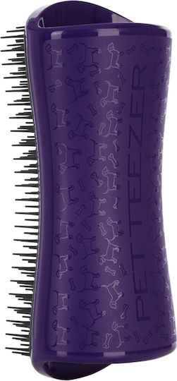 Tangle Teezer Pet Teezer De-Shedding Brush Large / Medium for Misc Hair Lengths for Hair Removal Purple