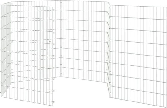 vidaXL 171577 Galvanized Steel Cage for Rabbits 54x54x80cm