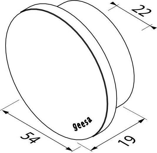 Geesa Opal 7245-400 Кука Баня Единично с винтове ​9x9см Черен