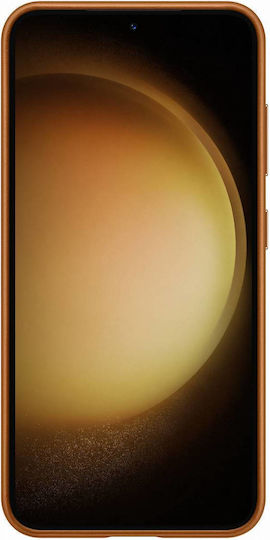 Samsung Leather Cover Back Cover Piele Camel (Galaxy S23)