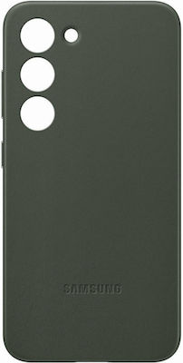 Samsung Leather Case Umschlag Rückseite Leder Grün (Galaxy S23) EF-VS911LGEGWW
