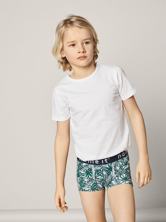 Name It Kids' Set with Undershirts Short-sleeved White 2pcs