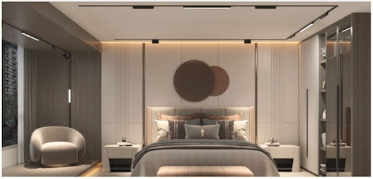 Home Lighting MF30-03-01 Ράγα Στερέωσης για Φωτιστικά Μαύρη 77-8979