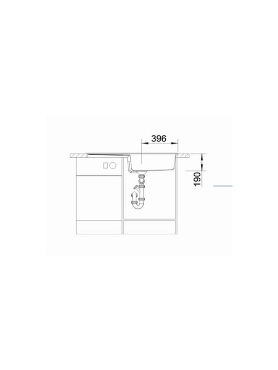 Blanco Metra XL 6 S 527124 Drop-In Sink Synthetic Granite W100xD50cm Soft White