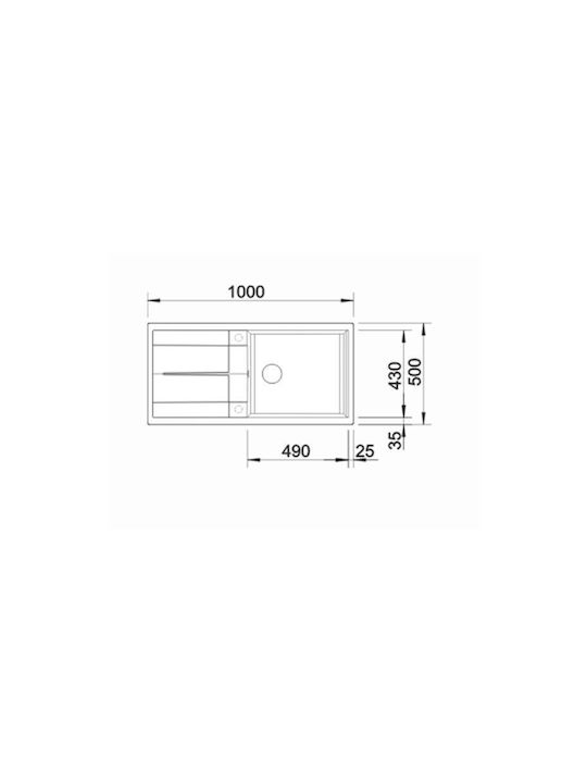 Blanco Metra XL 6 S Ένθετος Νεροχύτης από Συνθετικό Γρανίτη Μ100xΠ50cm Volcano Grey