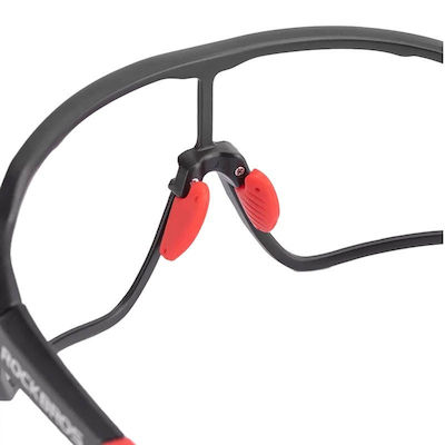 Rockbros Cycling Glasses 10135 with Black Frame & Transparent Lenses