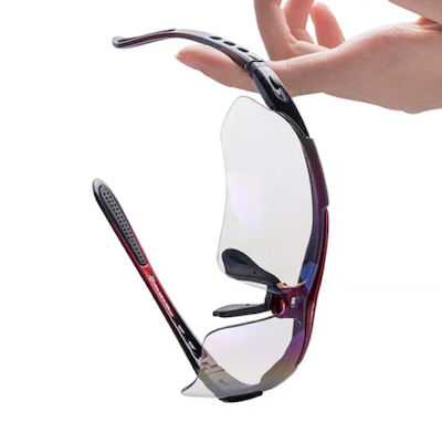 Rockbros Cycling Glasses 10141 with Black Frame & Mirror Lenses