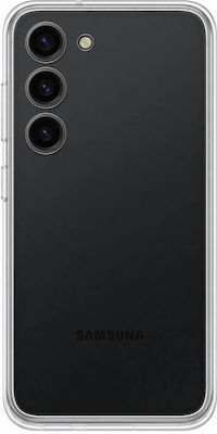 Samsung Frame Case Umschlag Rückseite Silikon Schwarz (Galaxy S23) EF-MS911CBEGWW
