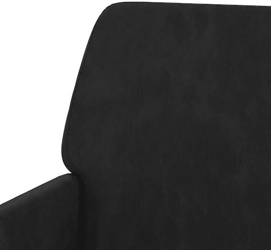 Two-Seater Velvet Couch Black 108x79x79 cm