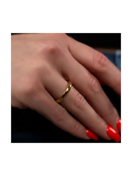 Ring Ring Ring 3mm dick aus Stahl in Gold Farbe