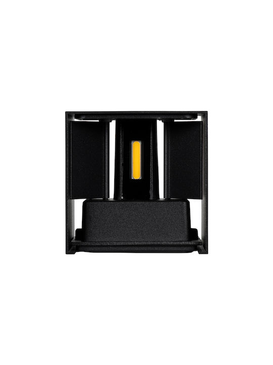 GloboStar Axis-S Επιτοίχια Εξωτερική Πλαφονιέρα LED IP65 10W με Φυσικό Λευκό Φως Διπλής Δέσμης 10x10x10εκ.