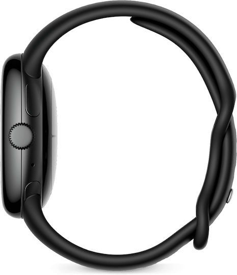 Google Pixel Watch Stainless Steel 41mm με Παλμογράφο (Matte Black case/Obsidian Active band)