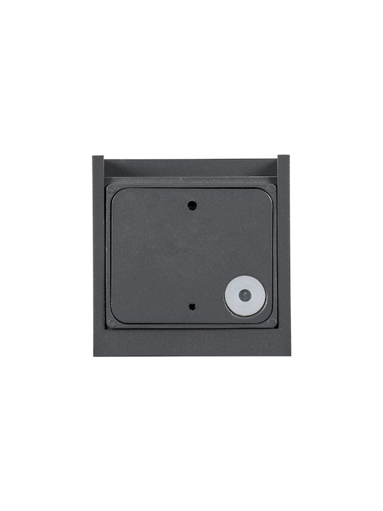GloboStar Axis-S Wall-Mounted Outdoor LED Ceiling Lamp IP65 10W With Warm White Double Beam Light 10x10x10cm