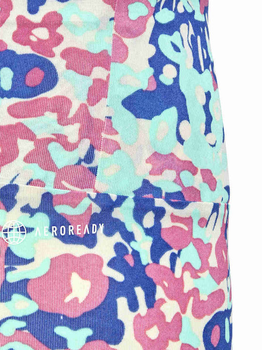 Kids Legging Sports Cropped Blue Aeroready