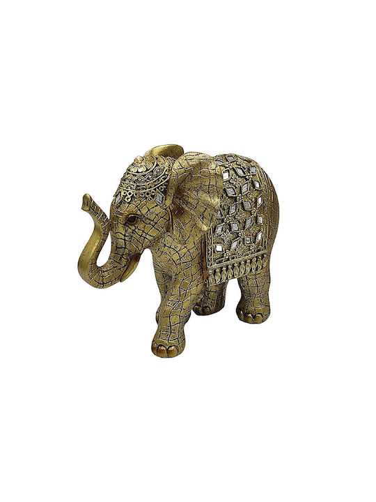 Karvounis Decorative Elephant Polyresin in Gold 20.5x7x15cm 1pcs
