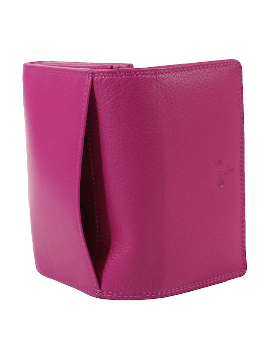 Large Leather Women's Wallet Fuchsia