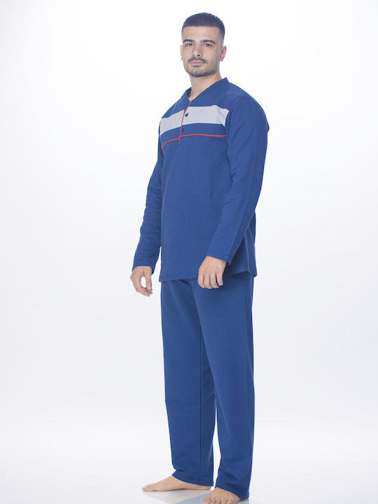 Men's pajamas in straight fit with internal jersey, Greek construction, raffia color (code PYZ55)