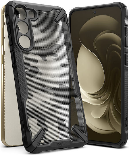 Ringke Fusion X Back Cover Πλαστικό / Σιλικόνης 2mm Camouflage Black (Galaxy S23+)