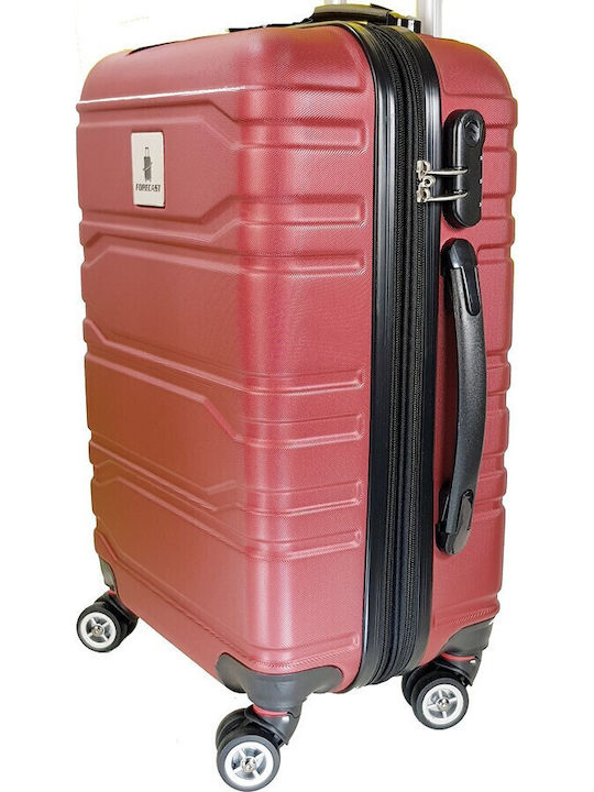 Forecast Cabin Hard Red Suitcase With 4 Wheels Height 55cm