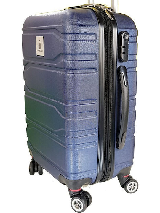 Forecast Cabin Hard Blue Suitcase With 4 Wheels Height 55cm