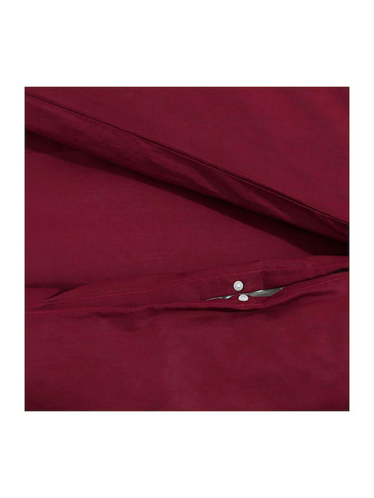 vidaXL Duvet Cover Set Queen with 2 Pillowcases 240x220 Bordeaux