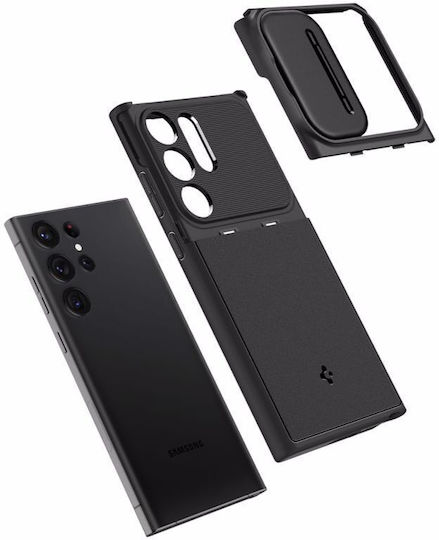 Spigen Optik Armor Back Cover Plastic 2mm Black (Galaxy S23 Ultra)