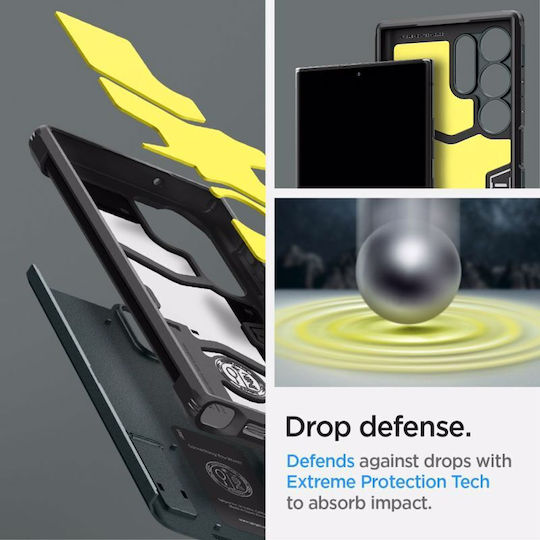 Spigen Tough Armor Back Cover Plastic 2mm Abyss Green (Galaxy S23 Ultra)