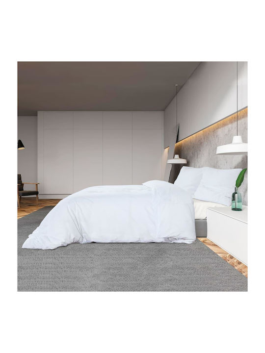 vidaXL Duvet Cover Set Double with 2 Pillowcases 200x200 White