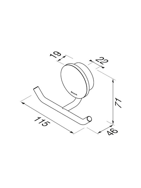 Geesa Opal Double Wall-Mounted Bathroom Hook ​4.6x4.6cm Silver