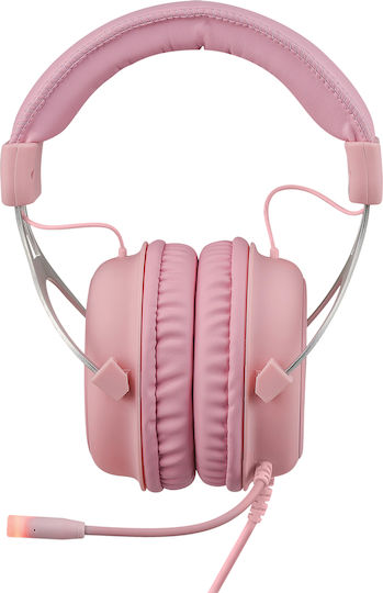 Deltaco PH85 Over Ear Gaming Headset με σύνδεση 2x3.5mm / USB Ροζ