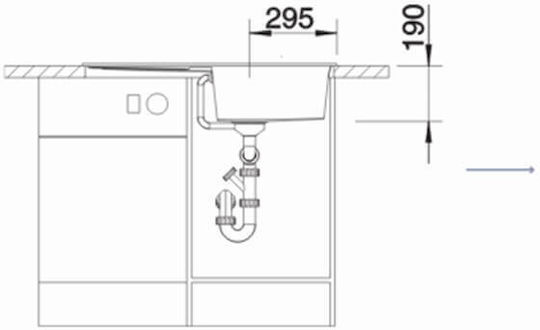 Blanco Metra 5 S 527110 Drop-In Мивка от Синтетичен Гранит Ш86xД50см Soft White