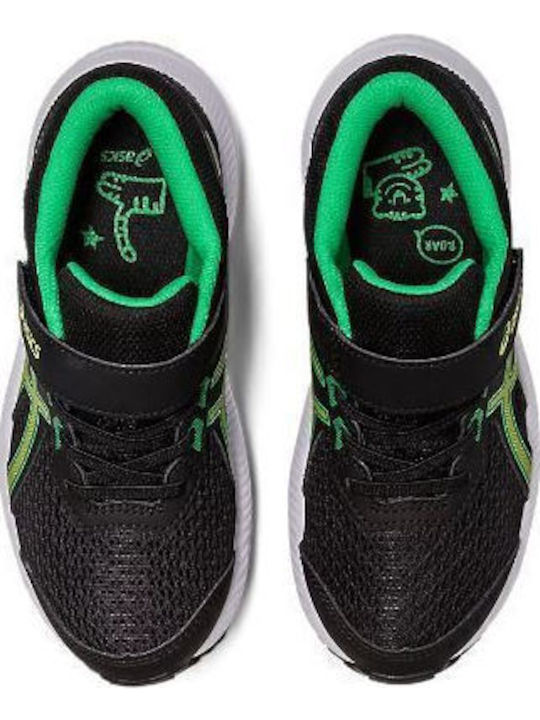 Contend 8 Ps Kids Sports Shoes Running with Hoop & Loop Closure Black