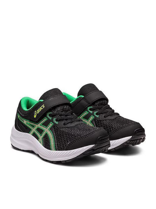 Contend 8 Ps Kids Sports Shoes Running with Hoop & Loop Closure Black