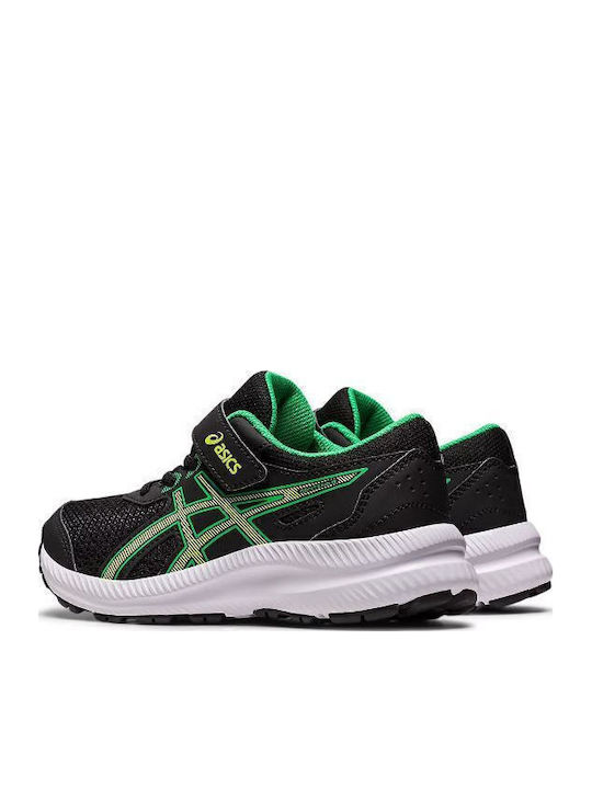 Contend 8 Ps Kids Sports Shoes Running with Hoop & Loop Closure Black