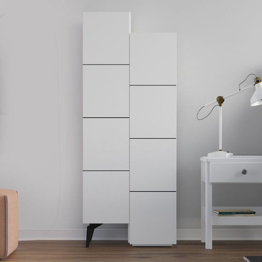 Megapap Ντουλάπι Μπάνιου 62.2x37.4x156cm Μελαμίνης Λευκό