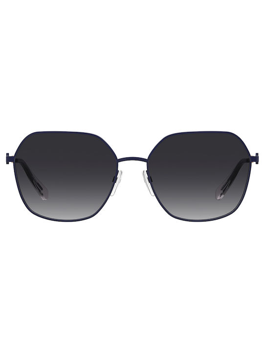 Moschino Women's Sunglasses with Navy Blue Metal Frame and Gray Gradient Lens MOL063/S PJP/9O