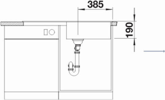 Blanco Zia XL 6 S 527400 Drop-In Spüle aus Verbundgranulat B100xT50cm Volcano Grey