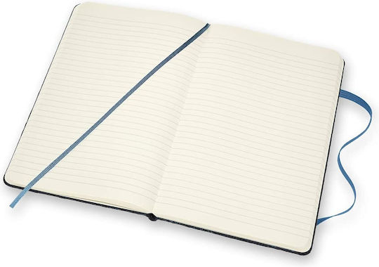Moleskine Limited Collection Blend Textile Notebook Ruled with Elastic Blue