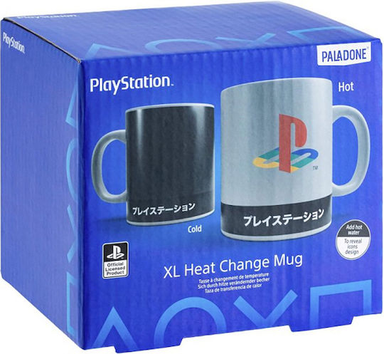 Paladone Playstation Heritage Heat Change Κούπα Κεραμική Μαύρη Paladone Playstation Heritage Heat Change Κούπα Κεραμική Μαύρη