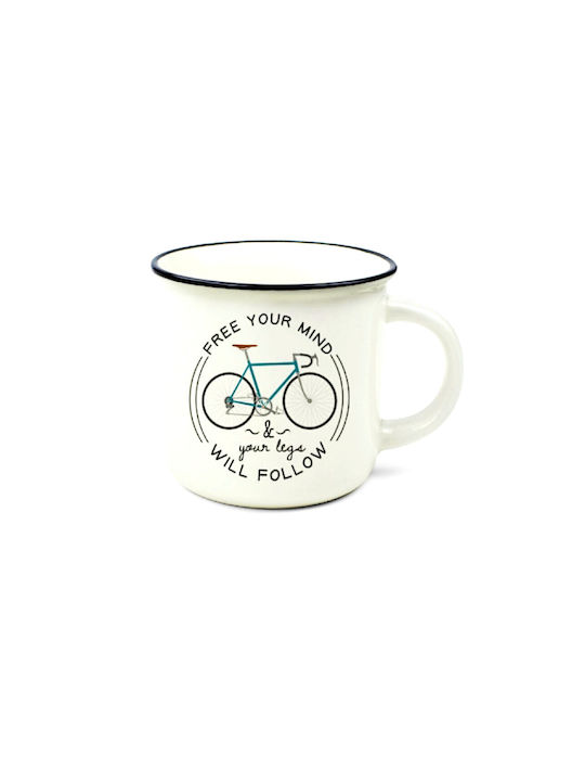 Legami Milano Cup-Puccino Bike Mug Ceramic White 350ml