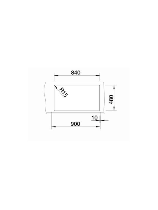 Blanco Metra 9 527304 Drop-In Spüle Links aus Verbundgranulat B86xT50cm Volcano Grey