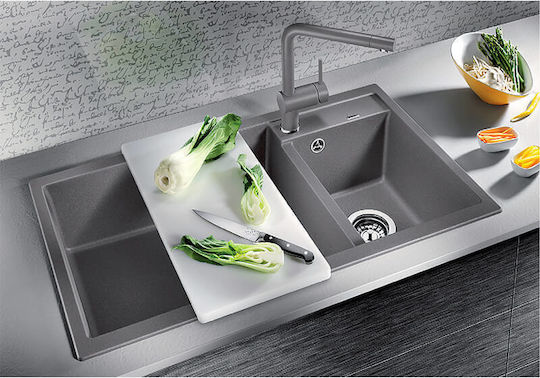 Blanco Metra 9 525936 Drop-In Мивка Ляв от Синтетичен Гранит Ш86xД50см Черно