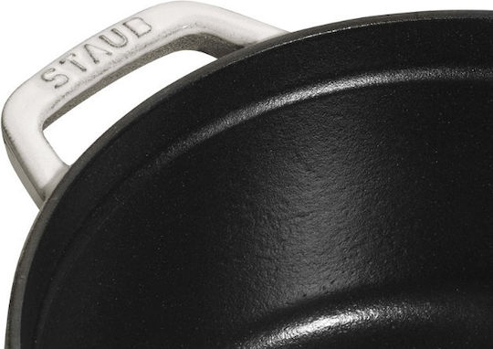Staub La Cocotte Deep Pot Cast Iron 5.2L / 24cm White