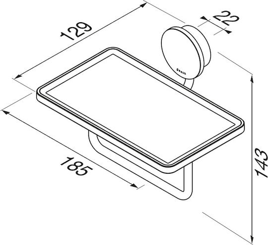 Geesa Opal Wandmontiert Papierhalter Metallisch Silber