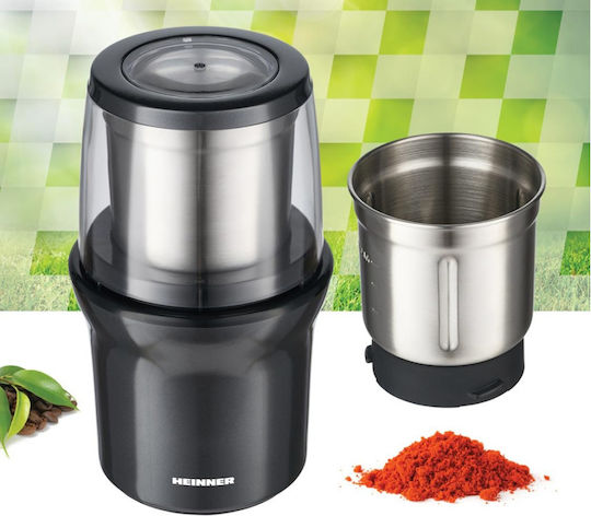 Heinner Electric Coffee Grinder 200W for 70gr Beans Silver